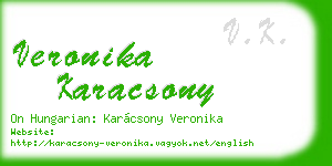 veronika karacsony business card