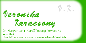 veronika karacsony business card